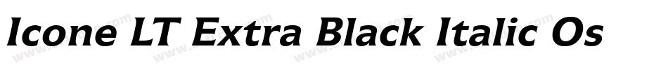 Icone LT Extra Black Italic OsF字体转换